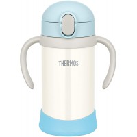 Thermos Vacuum Insulated Baby Straw Bottle 350ml-Blue 